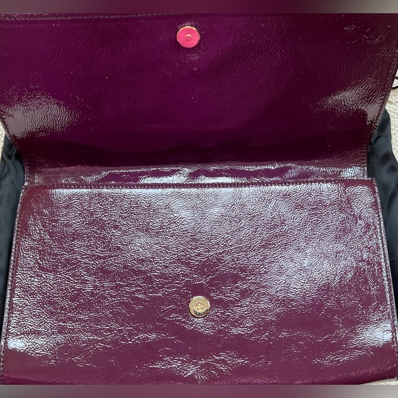 YSL YVES SAINT LAURENT Textured Patent Leather Sac De Jour Clutch Bag Purse 2008 - Picture 6 of 8